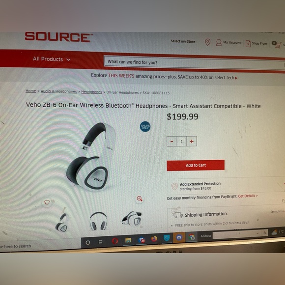 Brand new never opened VEHO ZB-6 wireless headphones - White - Picture 1 of 4